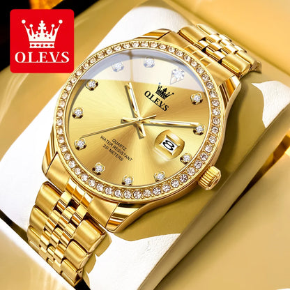 OLEVS Top Brand Luxury Men's Wrist Watches High Quality Casual Fashion Waterproof Calendar Luminous Quartz Original Men Watch