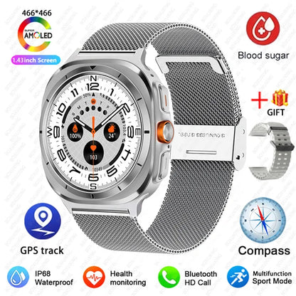 Smart Watch For Samsung Galaxy Watch 7 Ultra New GPS Compass NFC Smartwatch Man Outdoor Sports Bluetooth call Smart Watches Men