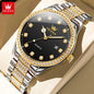 OLEVS Original Fashion Quartz Watch for Men Stainless Steel Waterproof Calendar Luminous High Quality Fashion Wrist Watch Men