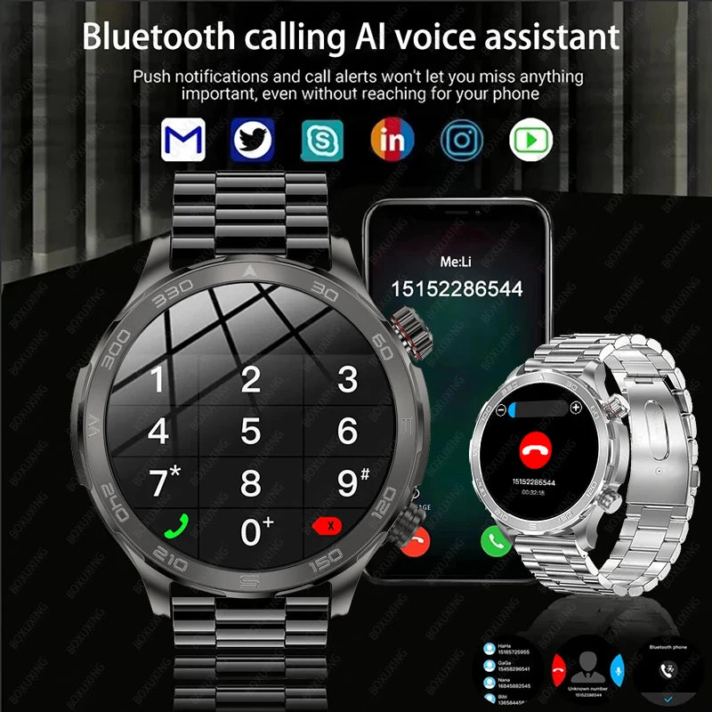 2024 New For Huawei GPS Smart Watch Men Bluetooth Call Sport Waterproof Watches Heart Rate NFC Compass Altituden Smartwatch Man