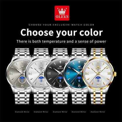 OLEVS Top Brand Fashion Business Men Watch Best Selling High Quality Original Waterproof Stainless Steel Quartz Wrist Watch Men