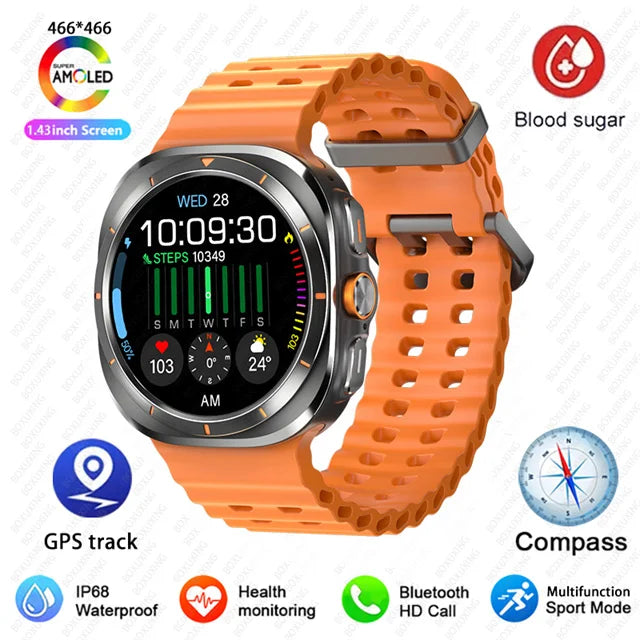 Smart Watch For Samsung Galaxy Watch 7 Ultra New GPS Compass NFC Smartwatch Man Outdoor Sports Bluetooth call Smart Watches Men