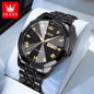 OLEVS New Fashion Top Brand Original Waterproof Watch for Men Luminous Calendar Stainless Steel Business Quartz Wrist Man Watch