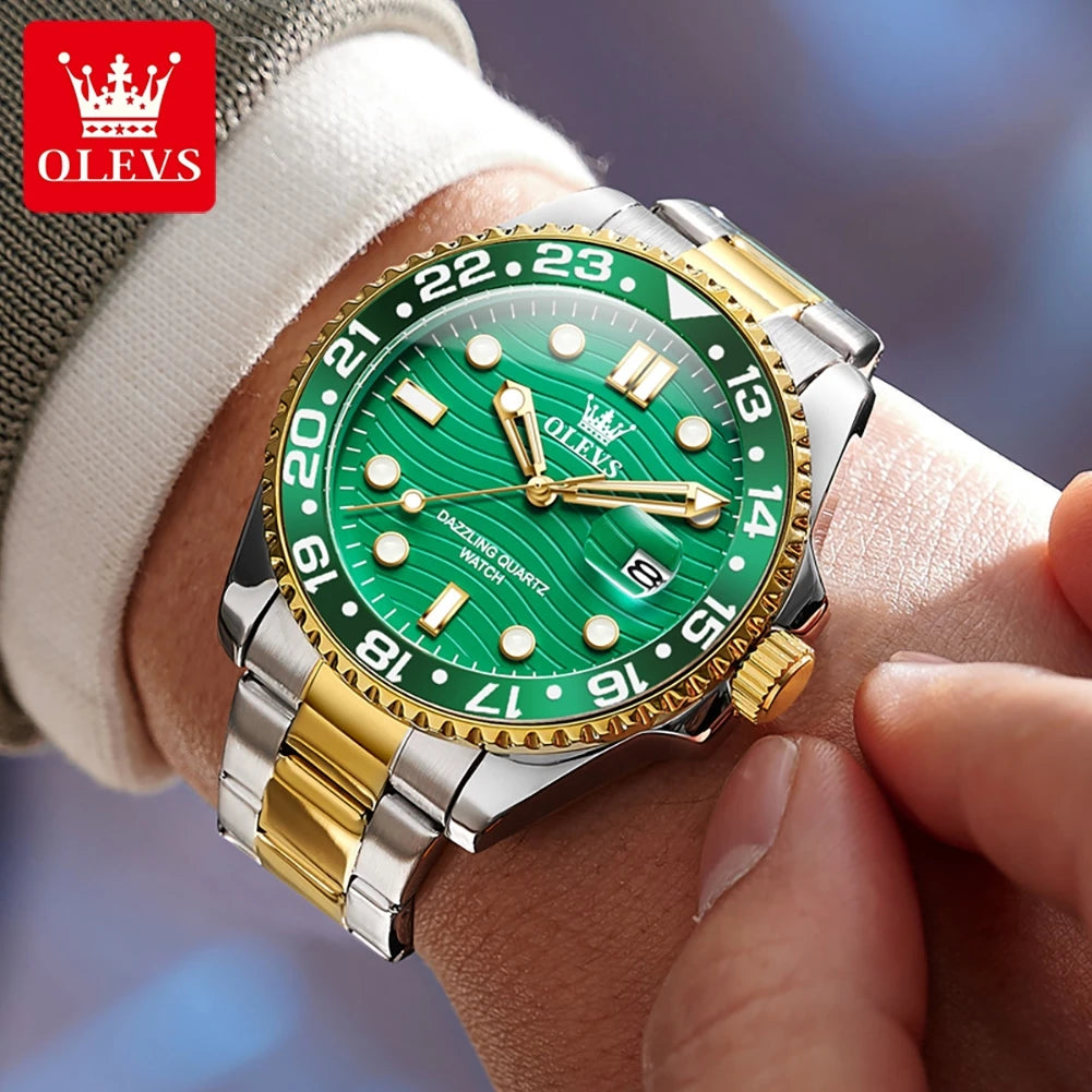 OLEVS High Quality Luxury Watch for Men Best Selling Top Brand Original Waterproof Stainless Steel Quartz Men's Wrist Watches