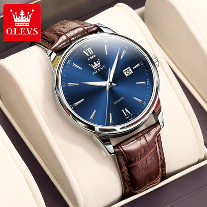 OLEVS High-end Luxury Watches for Men Fashion Original Stainless Steel Men's Watches Top Brand Man Quartz Wristwatch Hand Clock