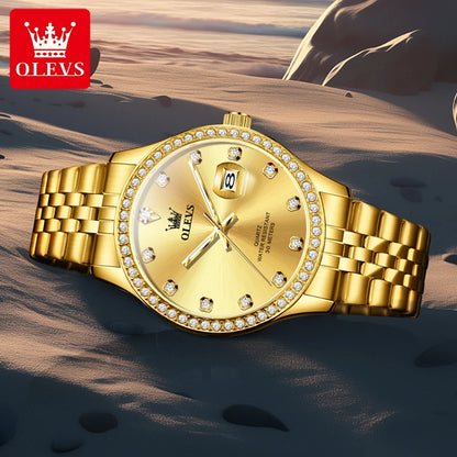 OLEVS Top Brand Luxury Men's Wrist Watches High Quality Casual Fashion Waterproof Calendar Luminous Quartz Original Men Watch