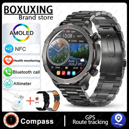 2024 New For Huawei GPS Smart Watch Men Bluetooth Call Sport Waterproof Watches Heart Rate NFC Compass Altituden Smartwatch Man