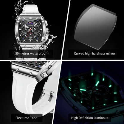 OLEVS Top Brand Fashion Trend New Men Watch Best Selling Original Silicone Strap Multifunction Quartz Luxury Men's Wrist Watches