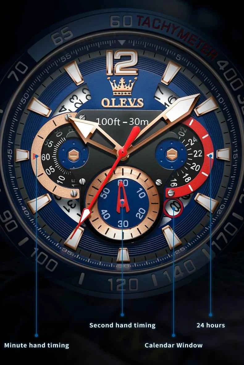 OLEVS Quartz Watch For Men 2023 New Fashion Silicone Strap Waterproof Luminous Date Week Display Sports Wristwatch Reloj Hombre