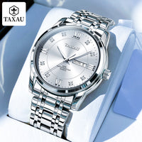 TAXAU Luxury Top Brand Quartz Watch for Men Stainless Steel Waterproof Watches Classic Business Men's Wristwatch High Quality