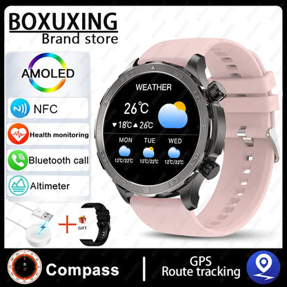 2024 New For Huawei GPS Smart Watch Men Bluetooth Call Sport Waterproof Watches Heart Rate NFC Compass Altituden Smartwatch Man