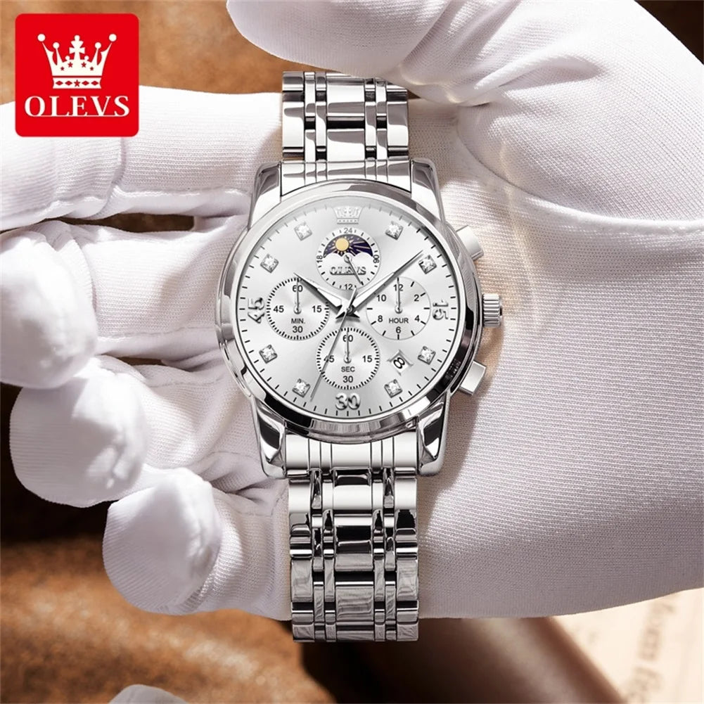 OLEVS Top Brand Luxury Watch for Men High Quality New Original Quartz Multifunction Casual Fashion Business Men's Wrist Watches