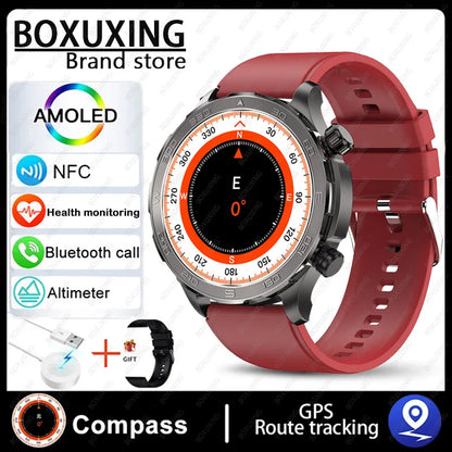 2024 New For Huawei GPS Smart Watch Men Bluetooth Call Sport Waterproof Watches Heart Rate NFC Compass Altituden Smartwatch Man