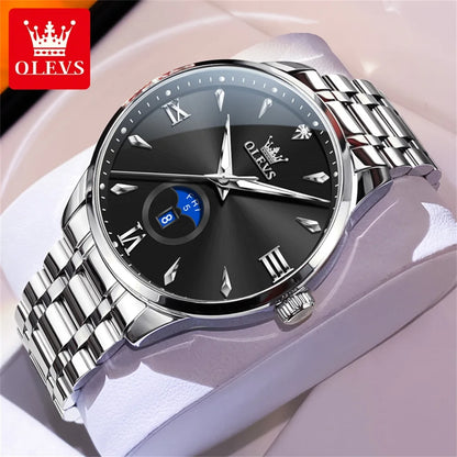 OLEVS Top Brand Fashion Business Men Watch Best Selling High Quality Original Waterproof Stainless Steel Quartz Wrist Watch Men