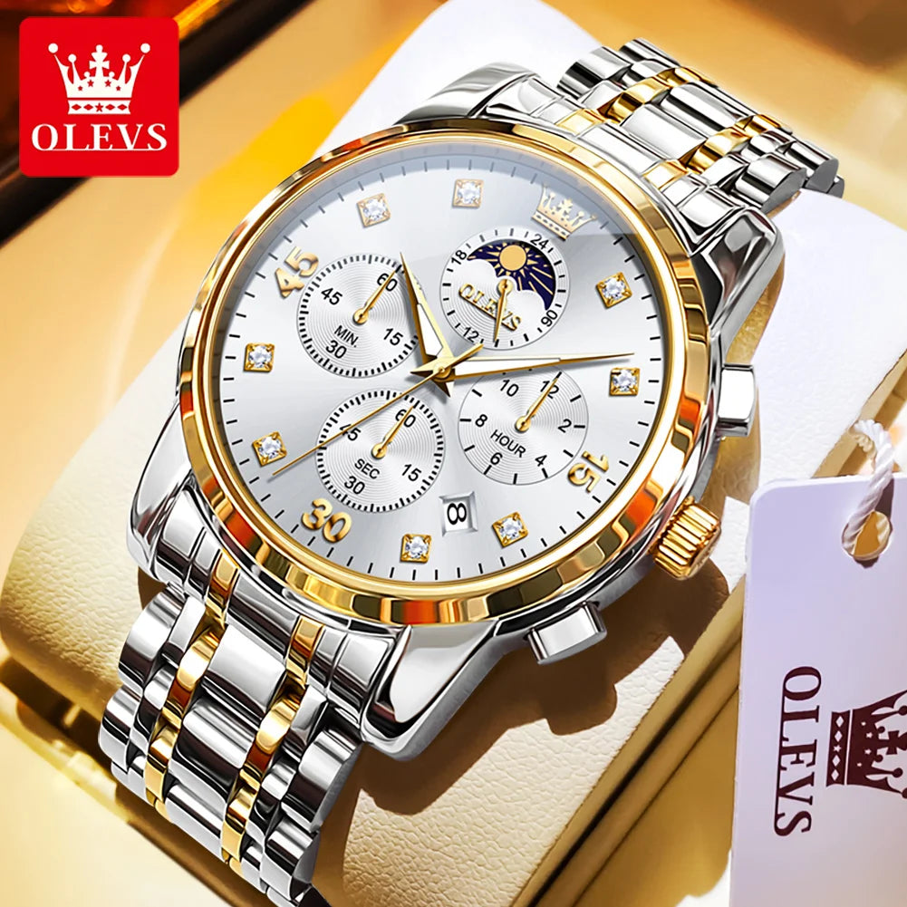 OLEVS Top Brand Luxury Watch for Men High Quality New Original Quartz Multifunction Casual Fashion Business Men's Wrist Watches