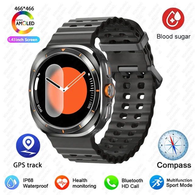 Smart Watch For Samsung Galaxy Watch 7 Ultra New GPS Compass NFC Smartwatch Man Outdoor Sports Bluetooth call Smart Watches Men
