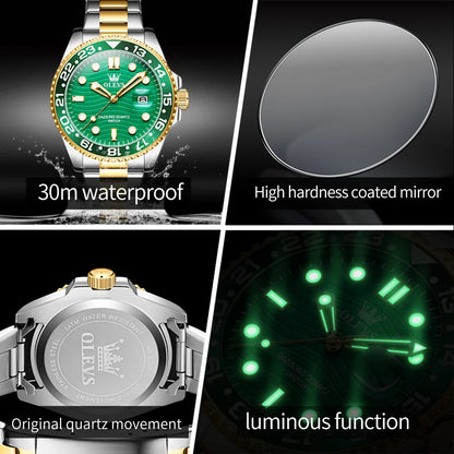 OLEVS High Quality Luxury Watch for Men Best Selling Top Brand Original Waterproof Stainless Steel Quartz Men's Wrist Watches