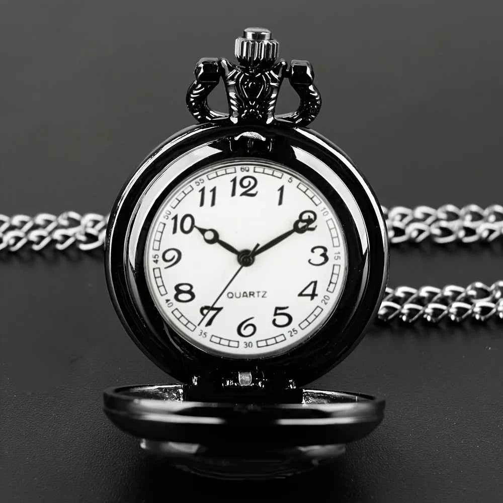 Vintage Unique Forest Truck Design Necklace Pendant Quartz Pocket Watch, Exquisite Accessory Great Watch for Men Women and Kids