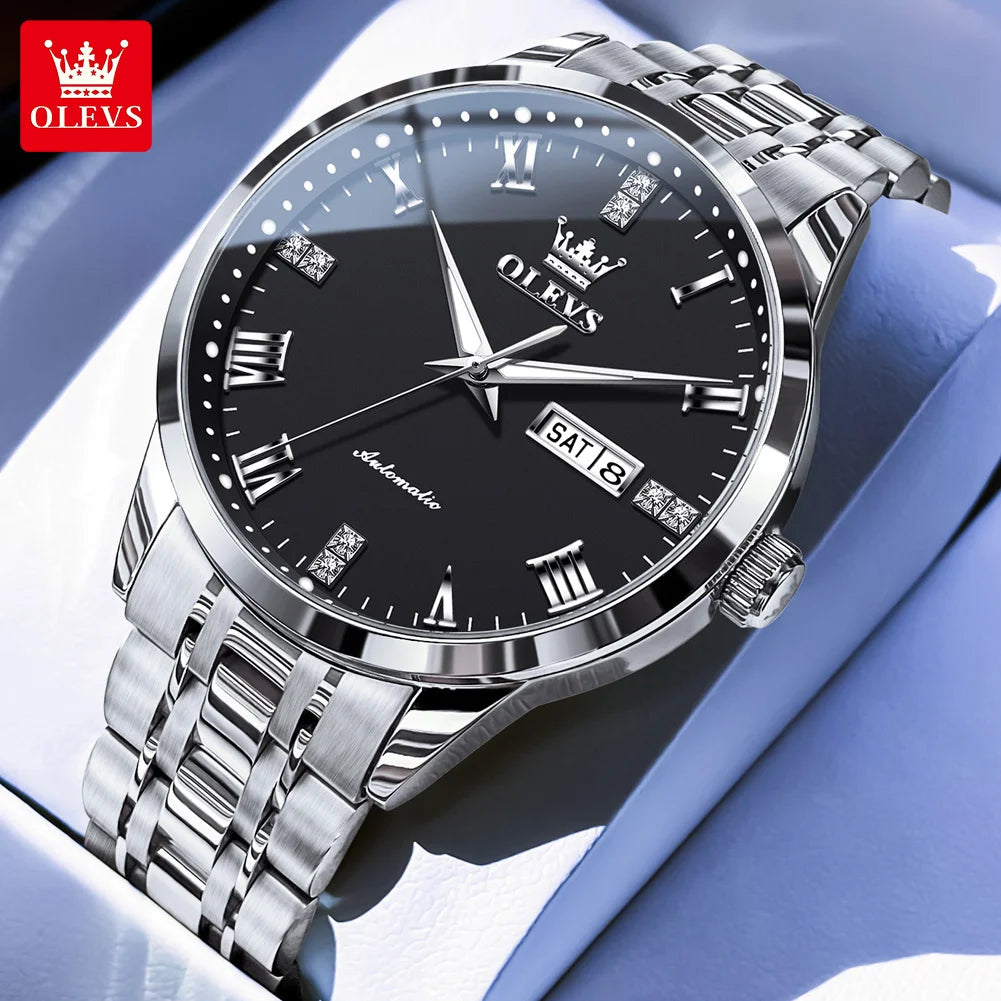 OLEVS Casual Fashion Business Men Watch Best Selling High Quality Original Waterproof Luxury Automatic Mechanical Watch for Men