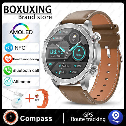 2024 New For Huawei GPS Smart Watch Men Bluetooth Call Sport Waterproof Watches Heart Rate NFC Compass Altituden Smartwatch Man
