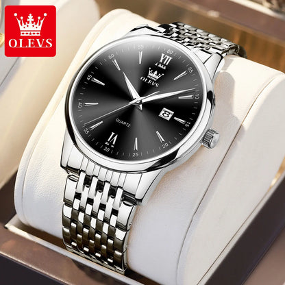 OLEVS High-end Luxury Watches for Men Fashion Original Stainless Steel Men's Watches Top Brand Man Quartz Wristwatch Hand Clock
