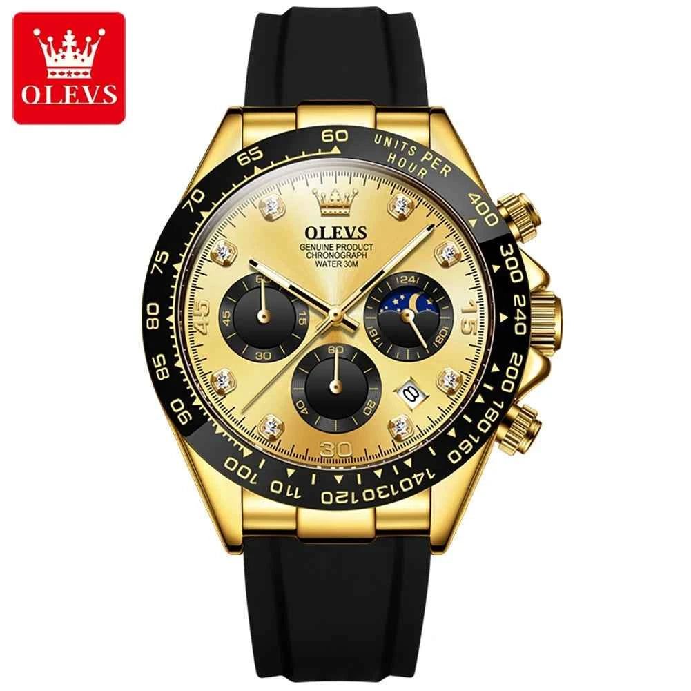 OLEVS Luxury Men's Watches Top Brand Fashion Quartz Wristwatch Sport Chronograph Waterproof Watch For Men Relogios Masculino