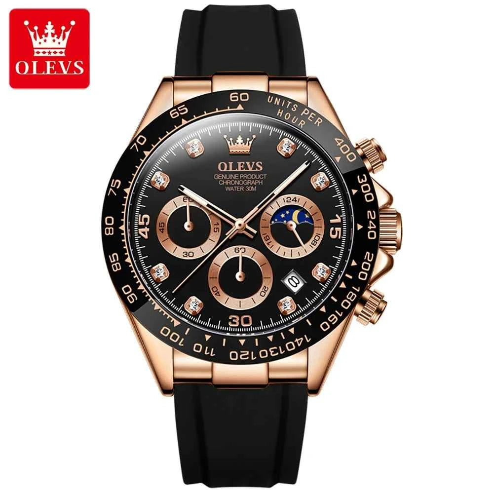 OLEVS Luxury Men's Watches Top Brand Fashion Quartz Wristwatch Sport Chronograph Waterproof Watch For Men Relogios Masculino