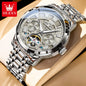 OLEVS Casual Fashion Automatic Mechanical Men Watch Best Selling High Quality Original Stainless Steel Waterproof Watch for Men