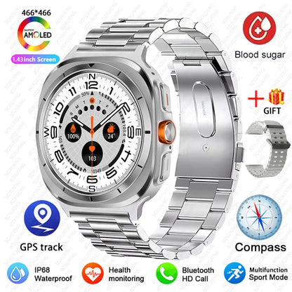 Smart Watch For Samsung Galaxy Watch 7 Ultra New GPS Compass NFC Smartwatch Man Outdoor Sports Bluetooth call Smart Watches Men