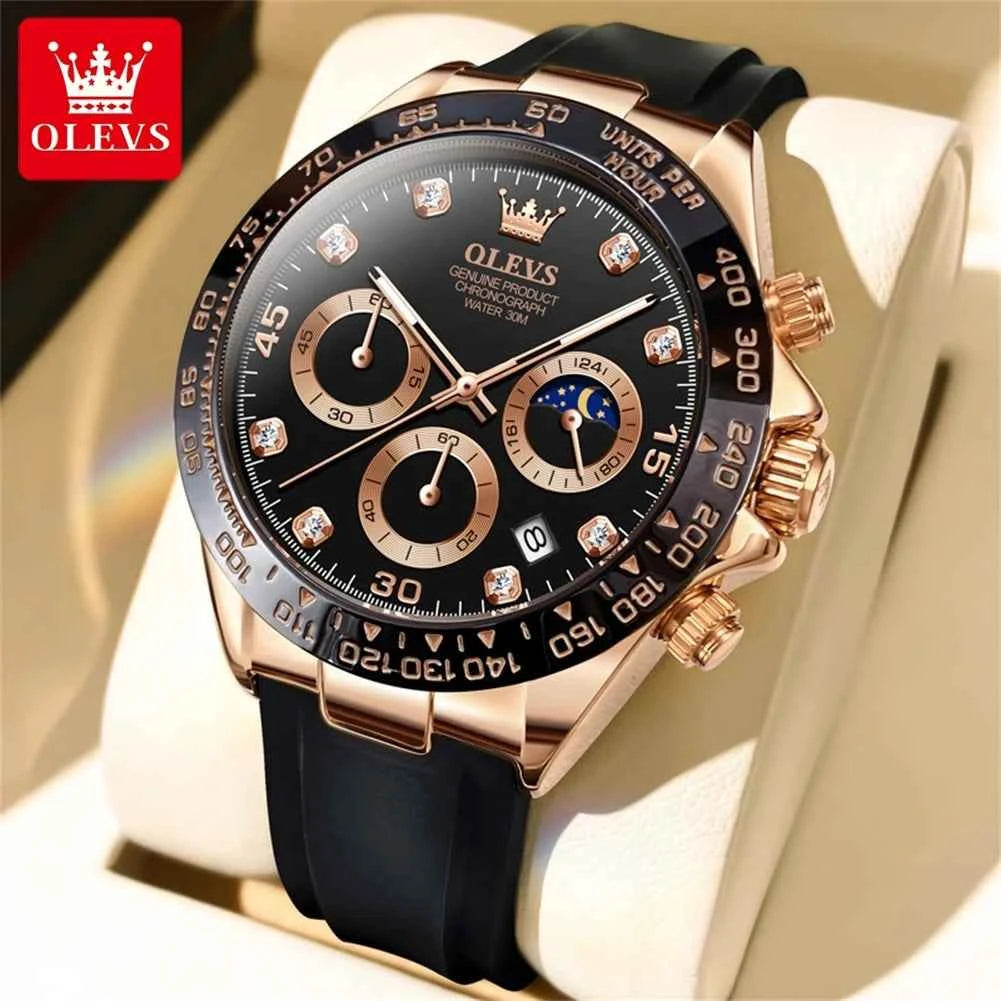 OLEVS Luxury Men's Watches Top Brand Fashion Quartz Wristwatch Sport Chronograph Waterproof Watch For Men Relogios Masculino
