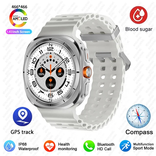 Smart Watch For Samsung Galaxy Watch 7 Ultra New GPS Compass NFC Smartwatch Man Outdoor Sports Bluetooth call Smart Watches Men