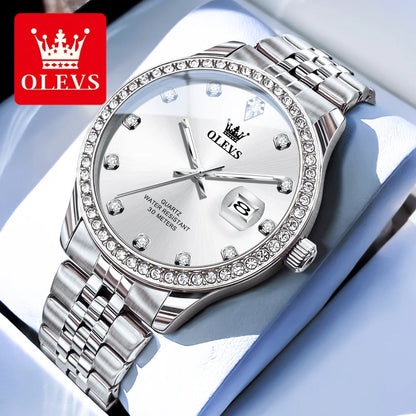 OLEVS Top Brand Luxury Men's Wrist Watches High Quality Casual Fashion Waterproof Calendar Luminous Quartz Original Men Watch