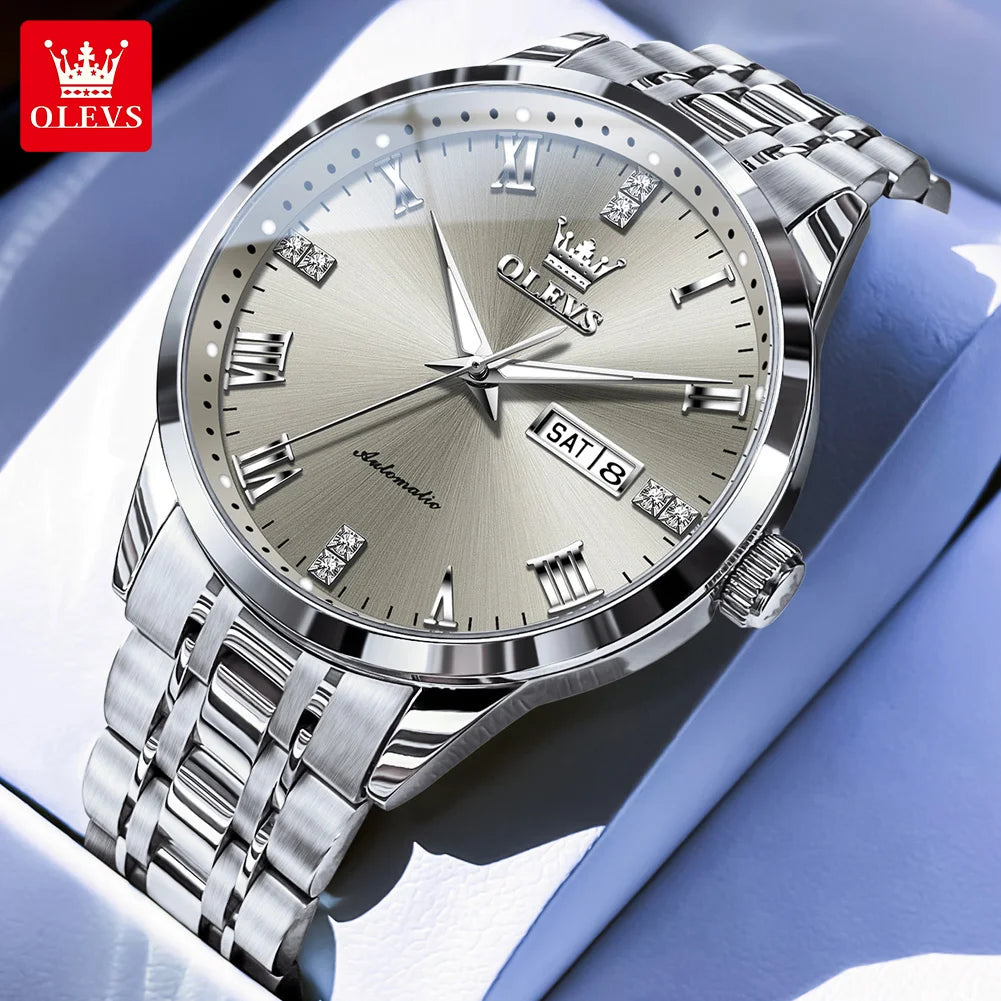 OLEVS Casual Fashion Business Men Watch Best Selling High Quality Original Waterproof Luxury Automatic Mechanical Watch for Men