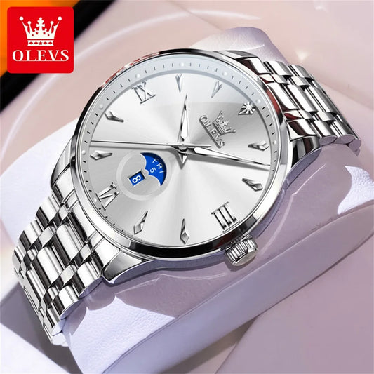 OLEVS Top Brand Fashion Business Men Watch Best Selling High Quality Original Waterproof Stainless Steel Quartz Wrist Watch Men