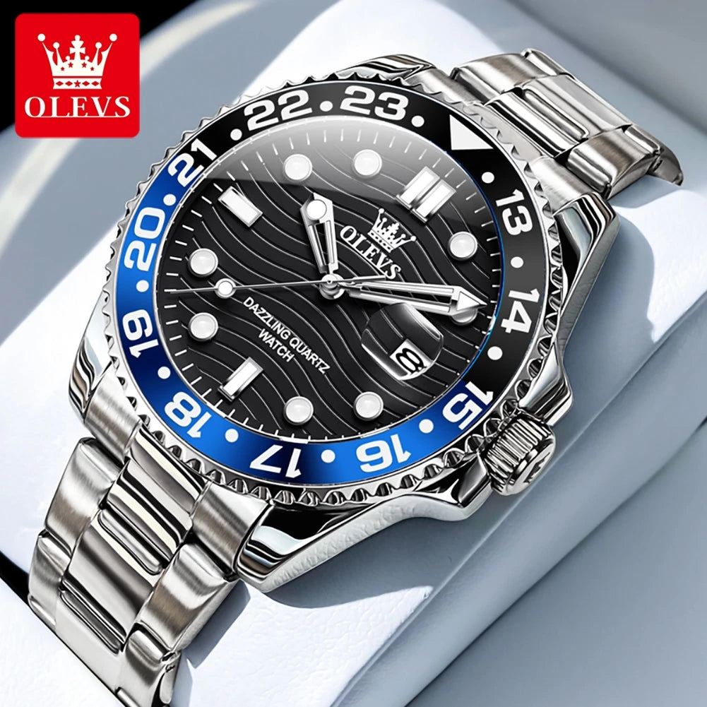 OLEVS High Quality Luxury Watch for Men Best Selling Top Brand Original Waterproof Stainless Steel Quartz Men's Wrist Watches