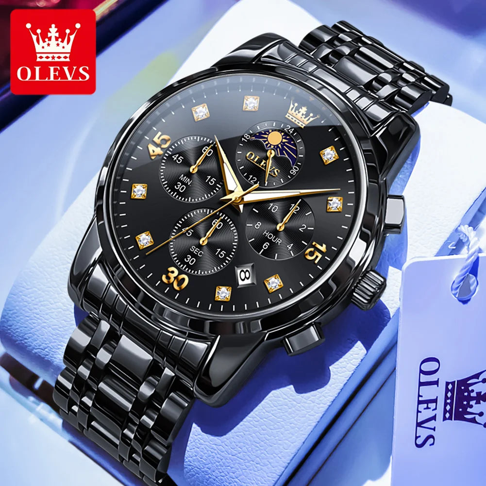 OLEVS Top Brand Luxury Watch for Men High Quality New Original Quartz Multifunction Casual Fashion Business Men's Wrist Watches