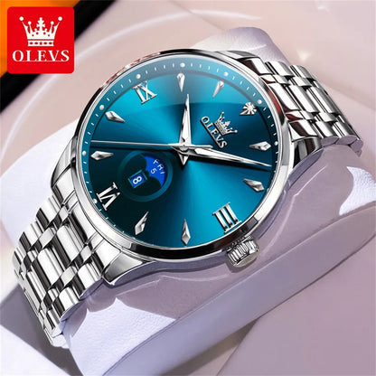 OLEVS Top Brand Fashion Business Men Watch Best Selling High Quality Original Waterproof Stainless Steel Quartz Wrist Watch Men