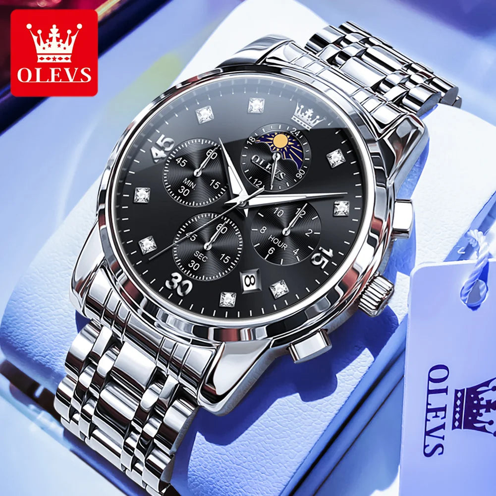 OLEVS Top Brand Luxury Watch for Men High Quality New Original Quartz Multifunction Casual Fashion Business Men's Wrist Watches