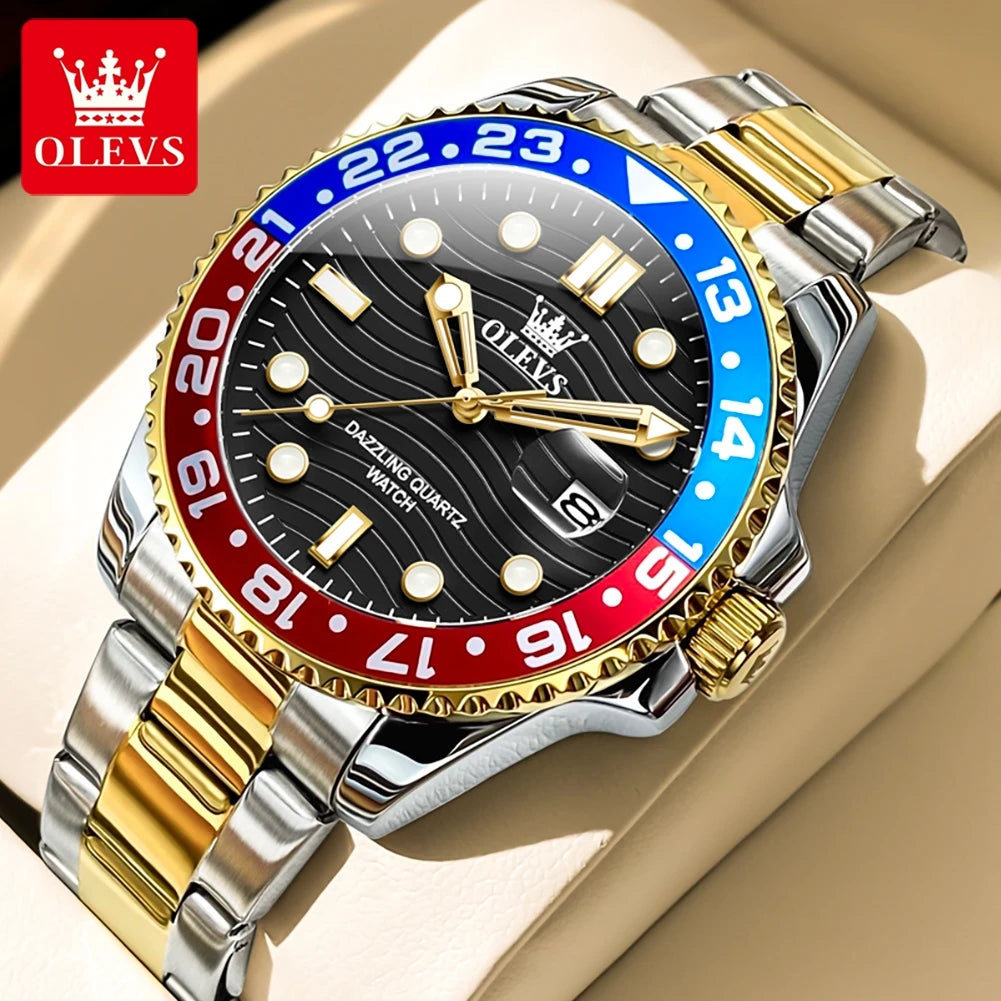 OLEVS High Quality Luxury Watch for Men Best Selling Top Brand Original Waterproof Stainless Steel Quartz Men's Wrist Watches