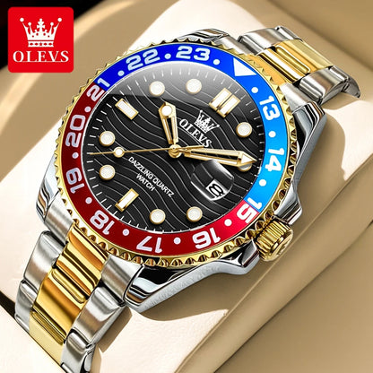 OLEVS High Quality Luxury Watch for Men Best Selling Top Brand Original Waterproof Stainless Steel Quartz Men's Wrist Watches
