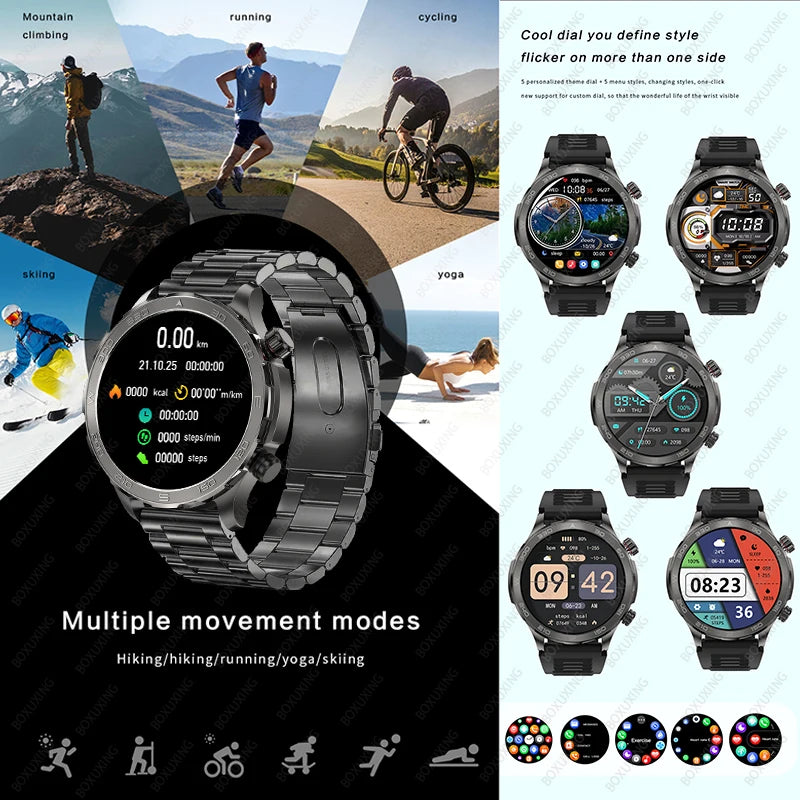 2024 New For Huawei GPS Smart Watch Men Bluetooth Call Sport Waterproof Watches Heart Rate NFC Compass Altituden Smartwatch Man