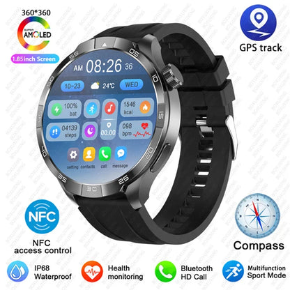 For Huawei New Watch 4 Pro Upgrade 1.85" AMOLED Smart Watch Men GPS Outdoor Sports Watch NFC Health Monitor BT Call Smartwatch