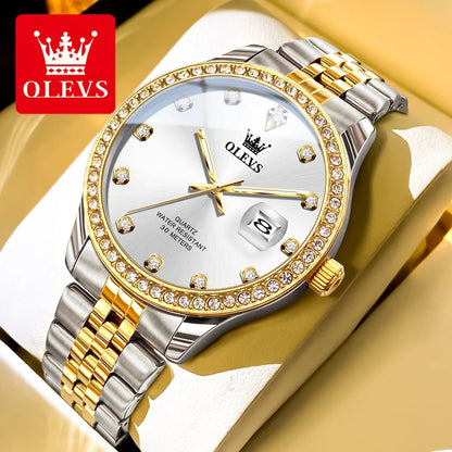 OLEVS Top Brand Luxury Men's Wrist Watches High Quality Casual Fashion Waterproof Calendar Luminous Quartz Original Men Watch