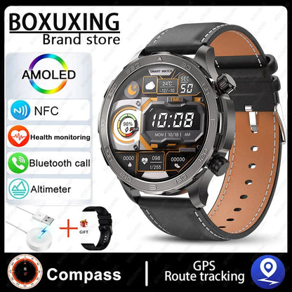 2024 New For Huawei GPS Smart Watch Men Bluetooth Call Sport Waterproof Watches Heart Rate NFC Compass Altituden Smartwatch Man