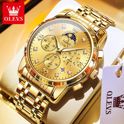 OLEVS Top Brand Luxury Watch for Men High Quality New Original Quartz Multifunction Casual Fashion Business Men's Wrist Watches