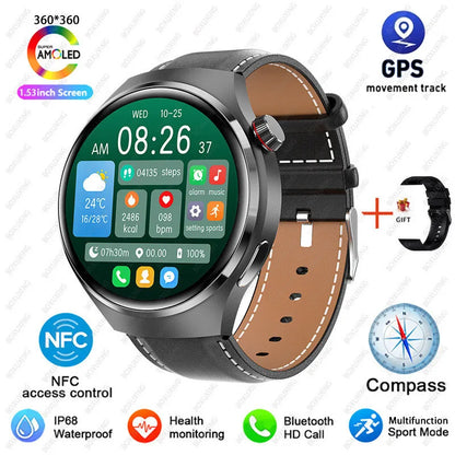 For Huawei Watch 4 Pro Smart Watch Men GPS Sports Tracker NFC  1.53" HD Screen Health Monitor Watches Bluetooth Call SmartWatch