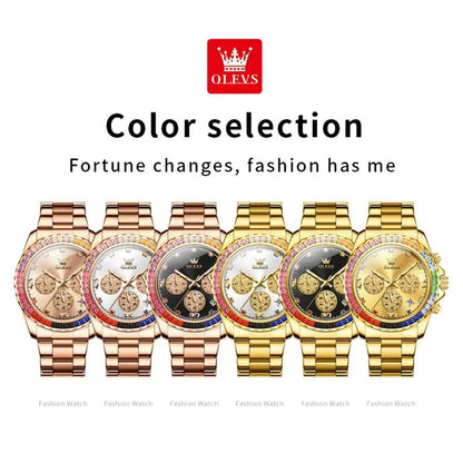 OLEVS High Quality Fashion Luxury Quartz Men Watch Top Brand Original Stainless Steel Waterproof Multifunction Wrist Watch Men