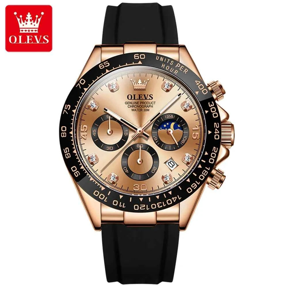 OLEVS Luxury Men's Watches Top Brand Fashion Quartz Wristwatch Sport Chronograph Waterproof Watch For Men Relogios Masculino