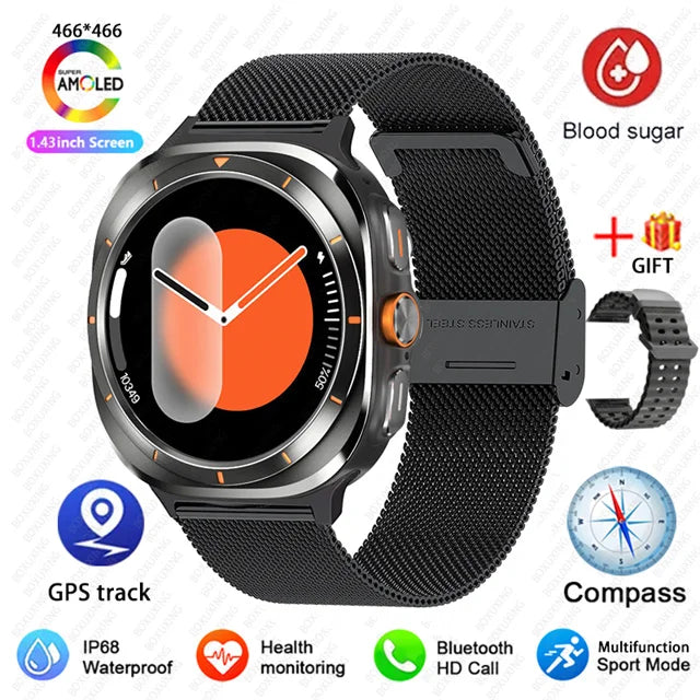 Smart Watch For Samsung Galaxy Watch 7 Ultra New GPS Compass NFC Smartwatch Man Outdoor Sports Bluetooth call Smart Watches Men