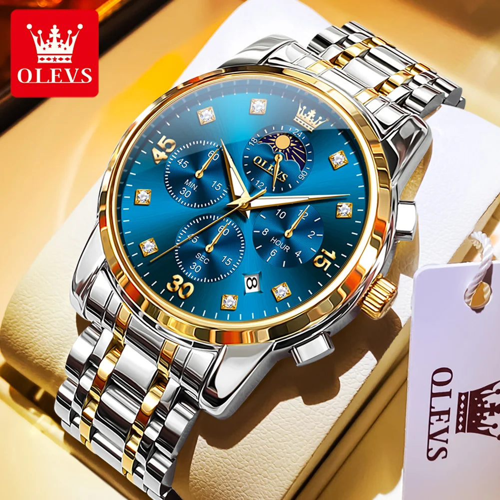 OLEVS Top Brand Luxury Watch for Men High Quality New Original Quartz Multifunction Casual Fashion Business Men's Wrist Watches